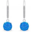 Brilio Silver Beautiful silver earrings with blue opals EA1166WB Brilio Silver Beautiful silver earrings with blue opals EA1166WB