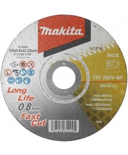 Makita E-22953-12 Cutting disc 125X0.8mm, Z60V-BF, Inox (12pcs.)