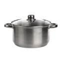 FABIO STAINLESS STEEL POT 4.7L. 22CM WITH GLASS LID FABIO STAINLESS STEEL POT 4.7L. 22CM WITH GLASS LID