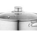 FABIO STAINLESS STEEL POT 4.7L. 22CM WITH GLASS LID FABIO STAINLESS STEEL POT 4.7L. 22CM WITH GLASS LID