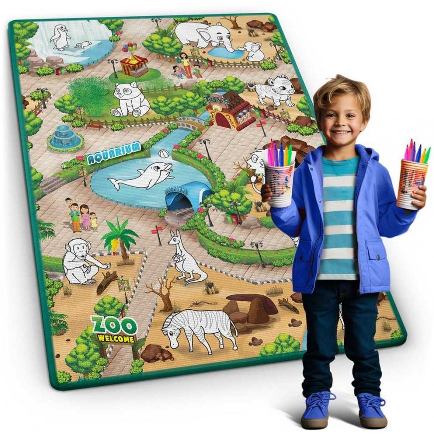 Valssattu vaahtomuovi maalausmatto 120 x 90 x 0,3 cm Ricokids RK-344 – 2