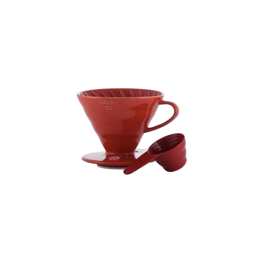 Hario V60-02 keraaminen kahvitiput punainen
