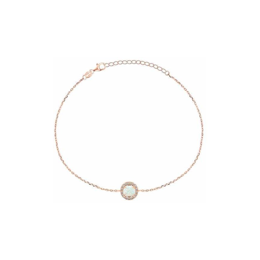 Brilio Silver Beautiful gold-plated BRC31R synthetic opal bracelet