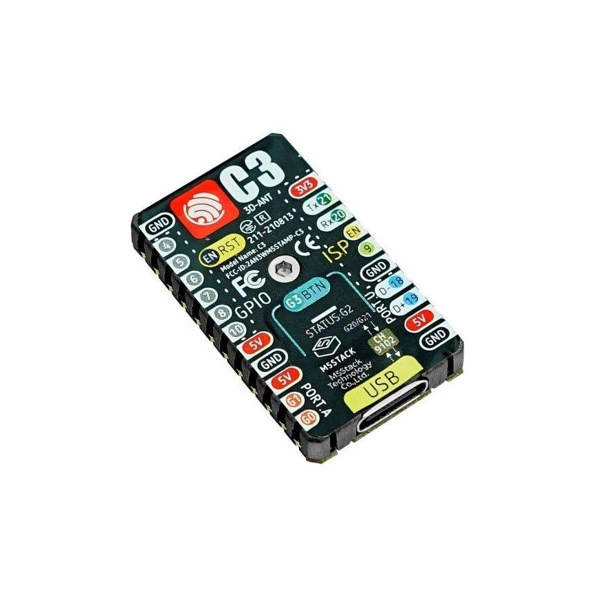 M5Stack M5Stamp C3 Mate with Pin Strips – 2