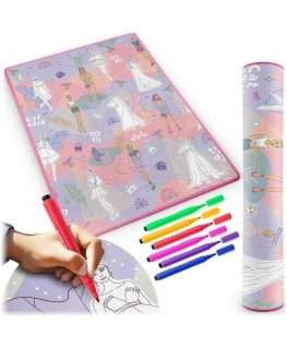 Valcuotas putplasčio dažymo kilimėlis 120 x 90 x 0,3 cm Ricokids RK-344