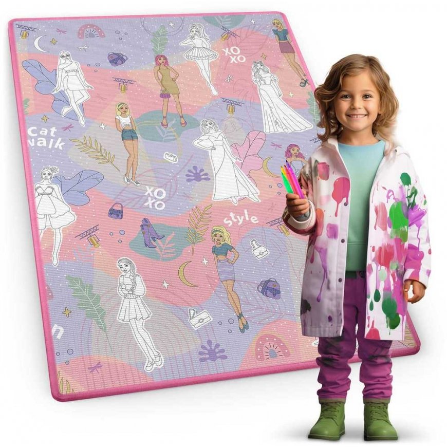 Valssattu vaahtomuovi maalausmatto 120 x 90 x 0,3 cm Ricokids RK-344 – 2