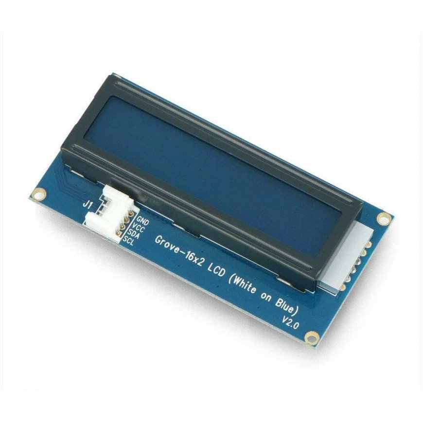 Seed Studio Grove, 2x16 merkkiä LCD-näyttö taustavalolla (valkoinen sinisellä)