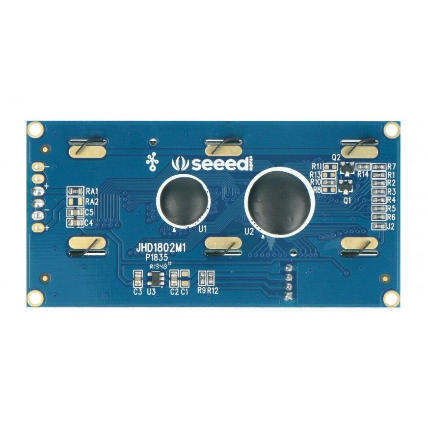 Seeed Studio Grove, 2x16 simbolių LCD ekranas su apšvietimu (balta ant mėlynos spalvos) – 3