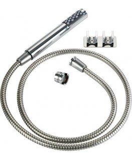 Shower hose and shower head, 150 cm long, stainless steel, WENKO