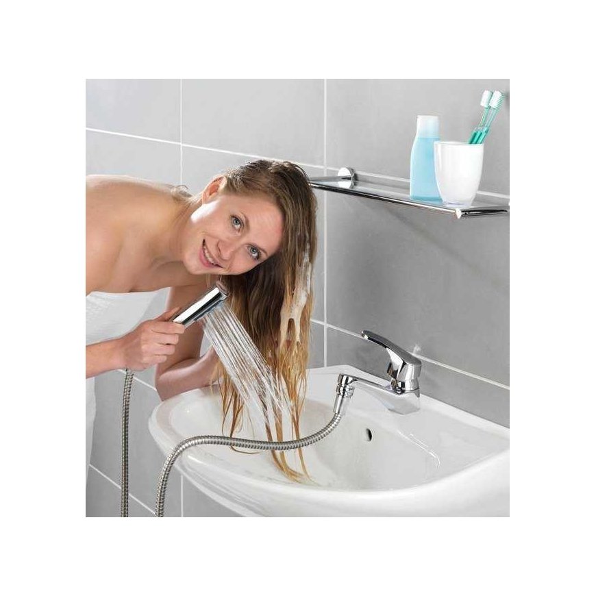 Shower hose and shower head, 150 cm long, stainless steel, WENKO – 2