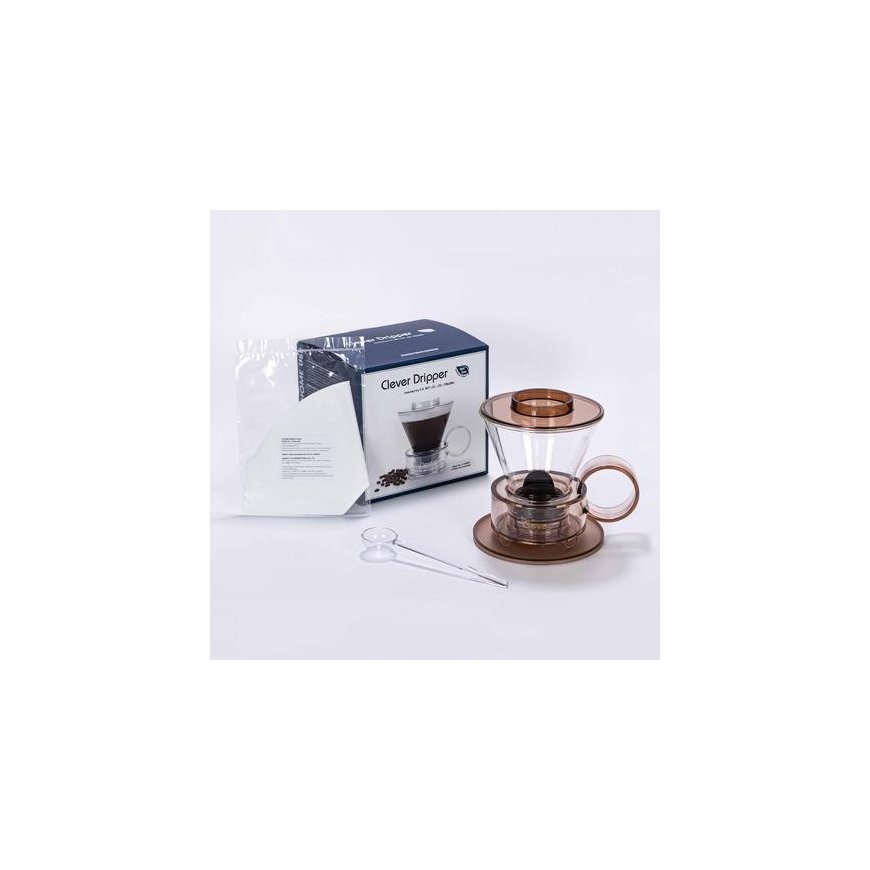 Clever Dripper - Stiklas 500ml Permatomas rudas – 3
