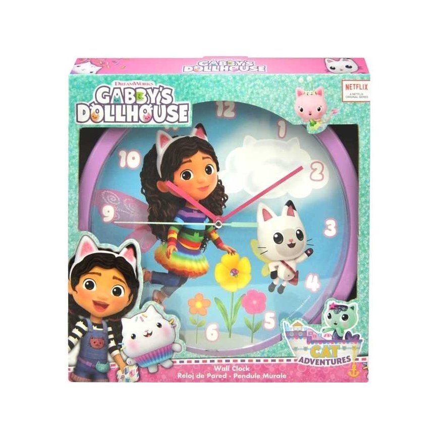 Kids Euroswan Gabby's Dollhouse Wall Clock