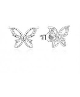 Beneto Charming sidabrinis auskarai Butterflies AGUP757L