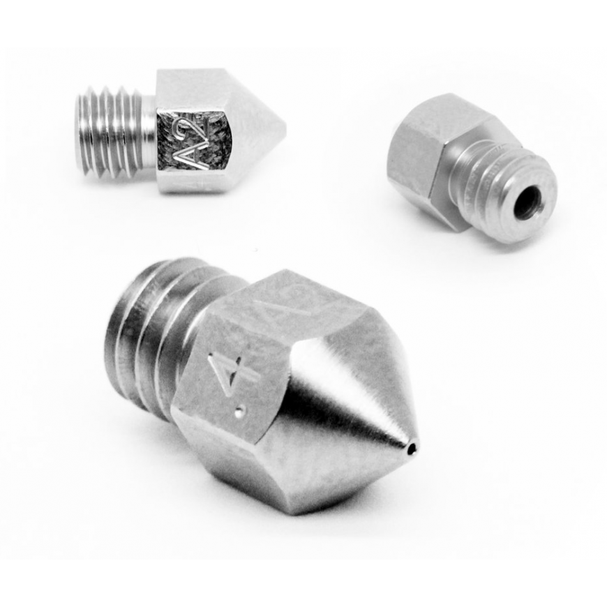 Micro Swiss – MK8 0.40mm coated A2 tool steel, wear-resistant tip (MakerBot, CraftBot, Creality CR10, Tevo Tornado)