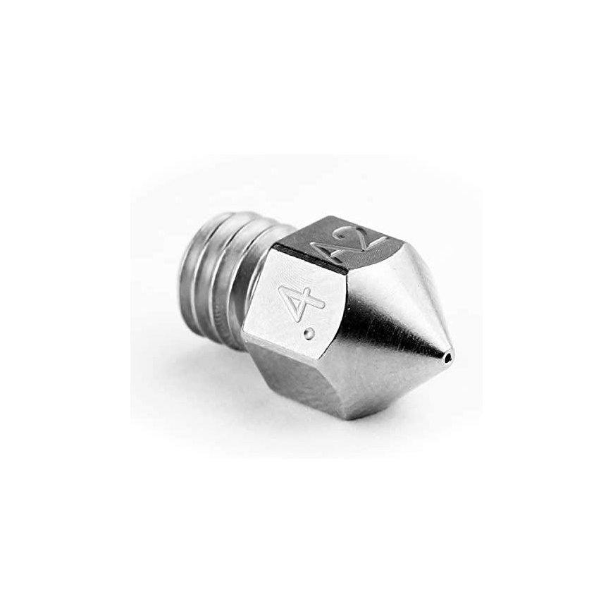 Micro Swiss – MK8 0,40mm pinnoitettu A2-työkaluteräs, kulutusta kestävä kärki (MakerBot, CraftBot, Creality CR10, Tevo Tornado) – 5