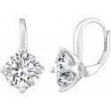 Silvego Silver earrings LILA with clear zircon LPS0620