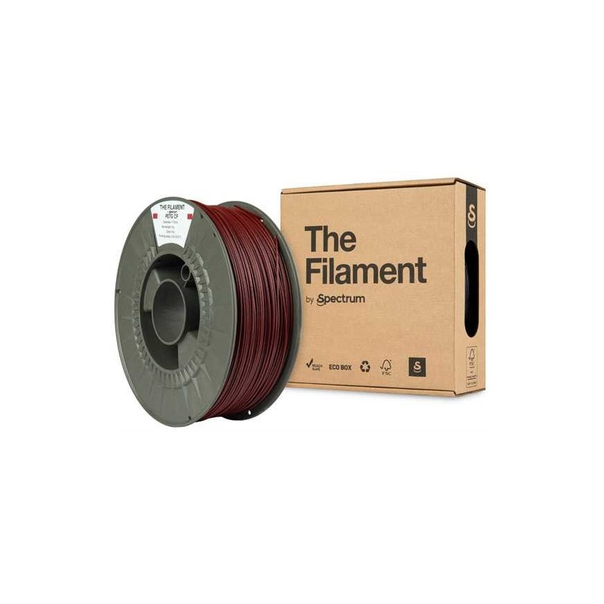 Flashforge 3D filament, PETG CF, 1.75 mm, 1000 g, TF-24110, red