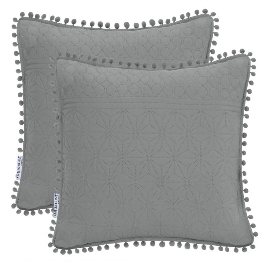 AmeliaHome Decorative pillowcase AH CHARCOAL 45x45*2 – 3