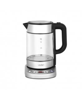 Lauben LBNEK17GS elektrikann 1,7 l 2200 W Must, Roostevaba teras, Läbipaistev