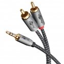 Goobay 65288 audio cable 2 m 3.5mm 2 x RCA Black, Silver