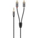 Goobay 65288 garso kabelis 2 m 3.5mm 2 x RCA Juoda, Sidabras Goobay 65288 garso kabelis 2 m 3.5mm 2 x RCA Juoda, Sidabras
