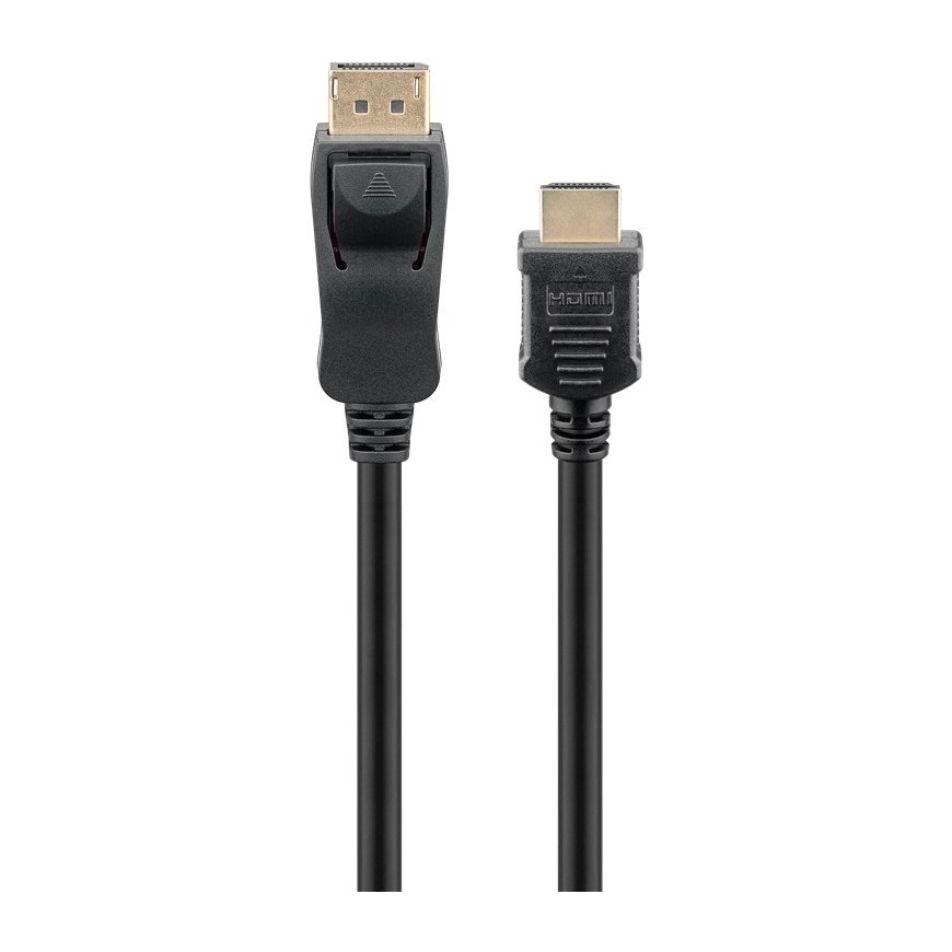 Goobay 64843 video kabeļu aksesuārs 3 m DisplayPort HDMI Type A (Standard) Melns – 2