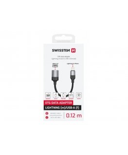 Swissten Textile Lightning - USB-A OTG Adapter 0.12m