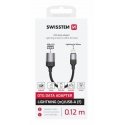 Swissten Textile Lightning - USB-A OTG Adapter 0.12m Swissten Textile Lightning - USB-A OTG Adapter 0.12m