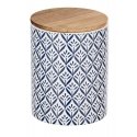 WENKO 54095100 ящик для хранения Круглый Bamboo, Kерамический, Силиконовый Синий, Белый, Дерево WENKO 54095100 ящик для хранения Круглый Bamboo, Kерамический, Силиконовый Синий, Белый, Дерево
