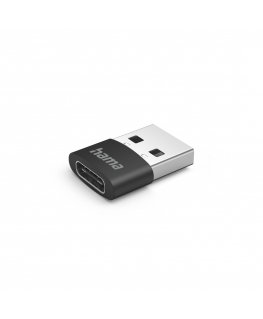 Hama 00201532 kaapelin sukupuolenvaihtaja USB C USB A musta