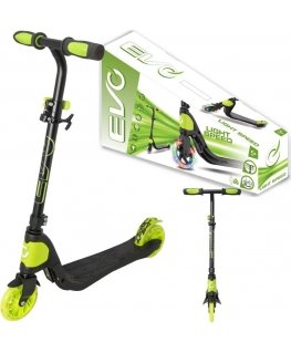 Evo Foldable Adjustable Scooter for Children Light Speed Black-Light Green Luminous Wheels