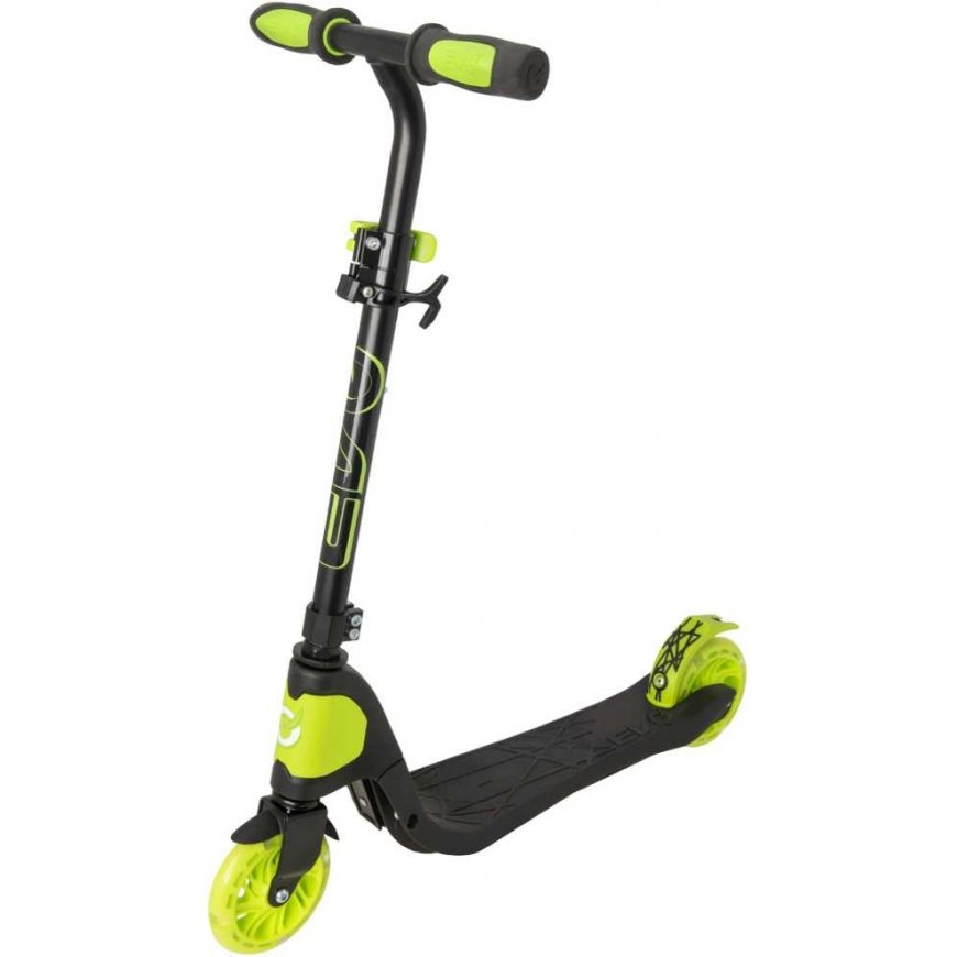Evo Foldable Adjustable Scooter for Children Light Speed Black-Light Green Luminous Wheels – 2