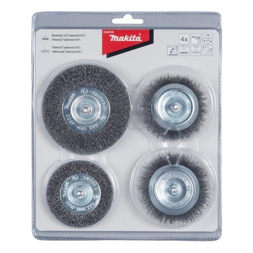 Makita Set of 4 wire brushes