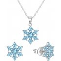 Agato Silver Jewelry Set Snowflakes with Blue Zircons AGT-SET02LB (chain, pendant, earrings) Agato Silver Jewelry Set Snowflakes with Blue Zircons AGT-SET02LB (chain, pendant, earrings)
