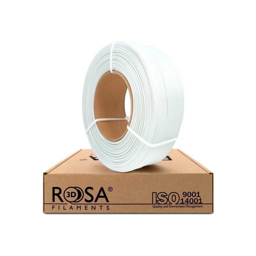 3D plastic PLA white 1.75mm 1kg refill pack Rosa3D – 3
