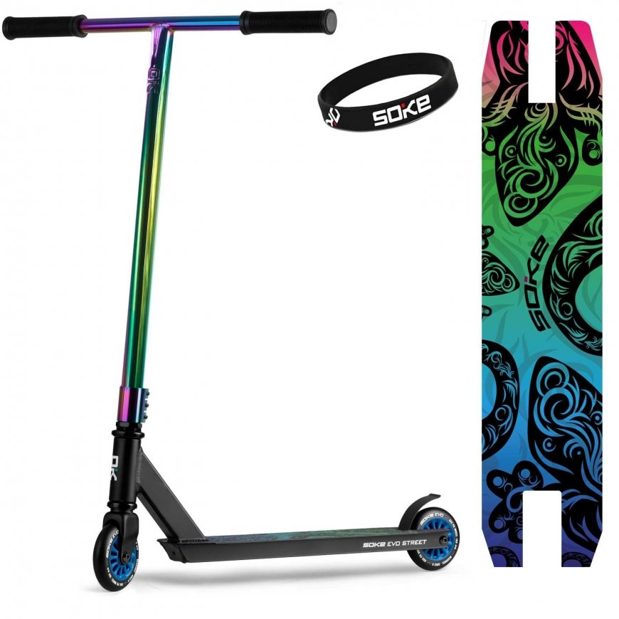 SOKE EVO Street Black Rainbow Stunt Scooter