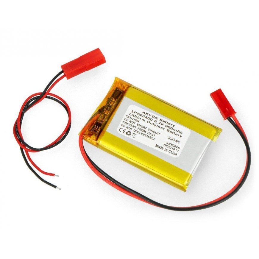 Akyga 1000mAh 1S 3.7V Li-Pol battery - 48x30x7mm – 2