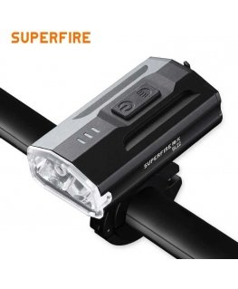 Superfire Dviračio žibintuvėlis BL22, 450lm, 3W, įkraunamas USB, 1800mAh, IP54