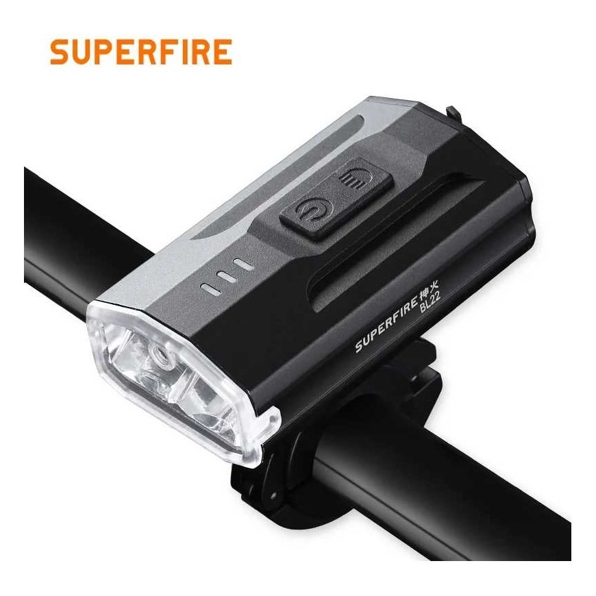 Superfire Bicycle Flashlight BL22, 450lm, 3W, USB rechargeable, 1800mAh, IP54 – 2