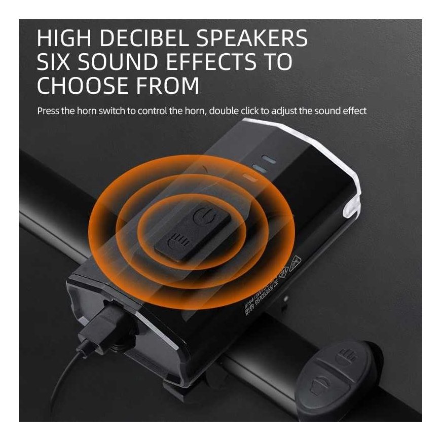 Superfire Bicycle Flashlight BL22, 450lm, 3W, USB rechargeable, 1800mAh, IP54 – 5