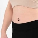 Troli Steel navel piercing with black crystal Troli Steel navel piercing with black crystal