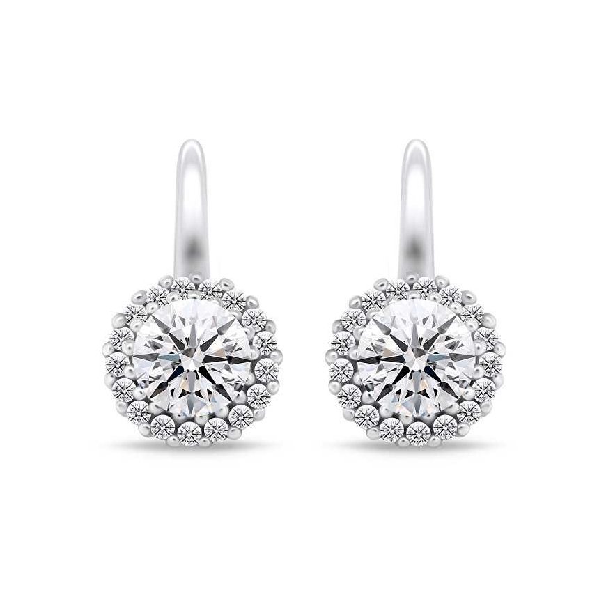 Brilio Silver Charming silver earrings with clear zircons EA746W – 2