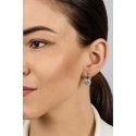 Brilio Silver Charming silver earrings with clear zircons EA746W