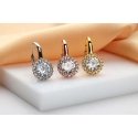 Brilio Silver Charming silver earrings with clear zircons EA746W