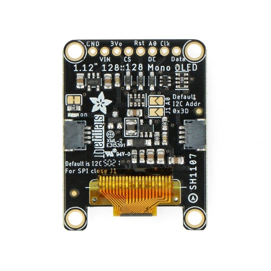 Vienspalvis grafinis OLED ekranas 1.12” 128x128px – STEMMA QT/Qwiic – Adafruit 5297 – 3