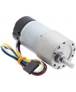 DC variklis 37Dx73L su 100:1 pavara 12V 100RPM + enkoderis CPR 64, Pololu 4755