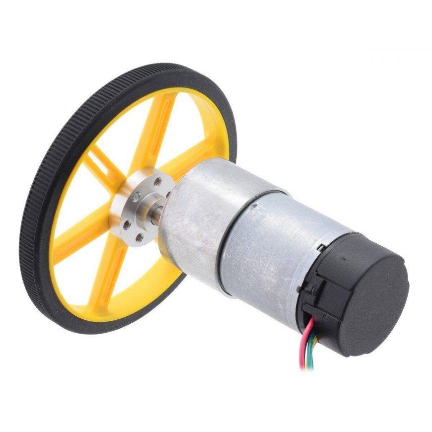 DC motor 37Dx73L with 100:1 gear 12V 100RPM + encoder CPR 64, Pololu 4755 – 4