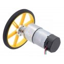 DC motor 37Dx73L with 100:1 gear 12V 100RPM + encoder CPR 64, Pololu 4755