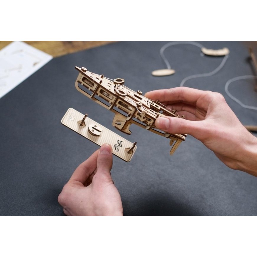 Ugearsmodels Beautiful Ocean Yacht with White Sails - Mechanical Assembly Model - Plywood - 95 Elements - Ugears – 4