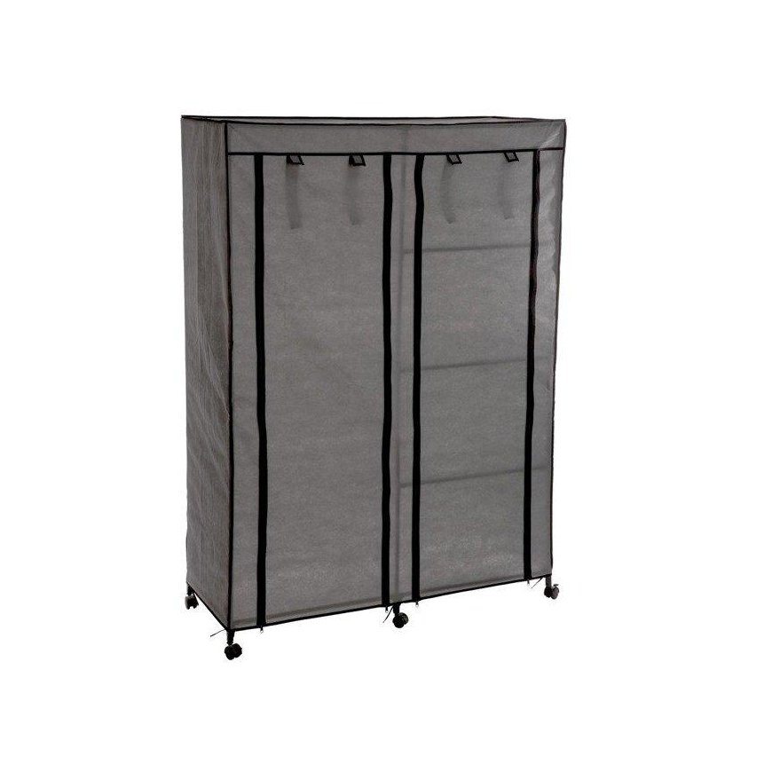 5five Simply Smart Textile wardrobe, 118x48x168 cm, black